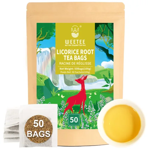 Vista 23 de WT WEETEE Bolsas de té de hierbas de manzana y canela, 60 unidades, mezcla perfecta de canela dulce, hibisco agrio, sabor natural, sin cafeína