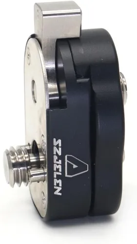 Vista 2 de Mini sistema de placa de liberación rápida con tornillos 3/8 M3 para monitores de cámara, brazos, accesorios, micrófonos, luces clave (negro)