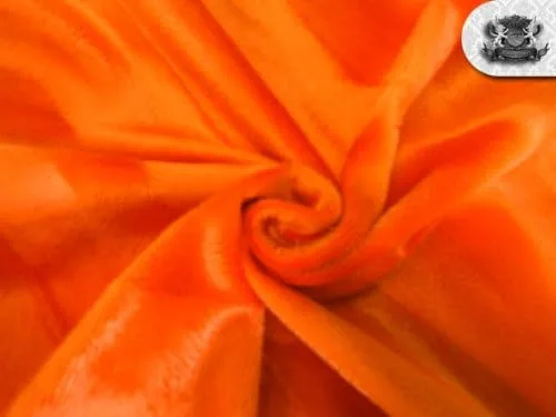Vista 3 de Velboa Wave - Tela de piel sintética naranja de The Yard