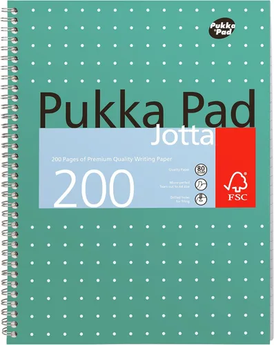 Vista 11 de Pukka Pad, Libro Jotta metálico de puntos A4 para gráficos, arte, diario de viñetas, paquete de 3, 11.7 x 9.1 in, cuaderno encuadernado con papel