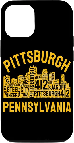 Vista 28 de Carcasa para iPhone 16 Pittsburgh Pennsylvania Steel City Skyline 412 Yinz Home