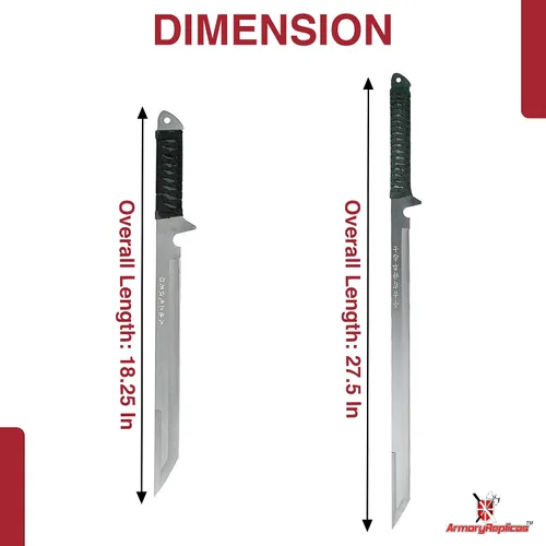 Vista 2 de Armory Replicas Colección Ninja Twin Sword - Cuchillas dobles de acero inoxidable con opciones de funda táctica