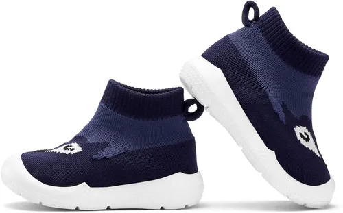 Vista 6 de Engtoy Baby Sock Shoes Baby Walking Shoes Infant Non-Slip Breathable Slippers with Soft Rubber Sole Baby Boys Girls Slip On Sneakers