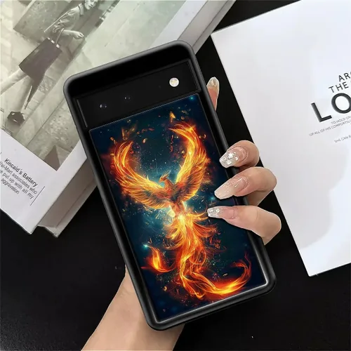 Vista 1477 de Compatible con Google Pixel 4A 5G Mobile Case Creative Acrylic Panel trasero Silicona Protección Grip especialmente diseñado para Google Pixel 4A 5G