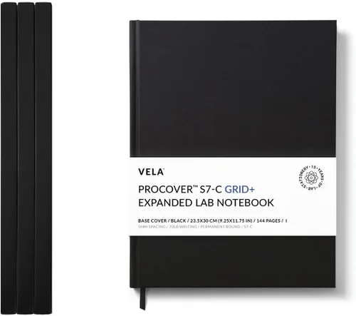 Vista 12 de Vela Sciences Advanced S7-G - Cuaderno de laboratorio expandido ProCover de 9.25 x 11.75 pulgadas (9.3 x 11.8 in), 144 páginas, cuero sintético
