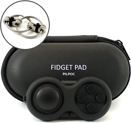 Vista 13 de PILPOC theFube Cubo Fidget con 12 lados - Juguetes prácticos para la ansiedad para niños y adultos - Dados fidget para aliviar el estrés