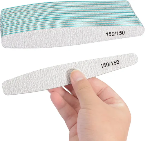 Vista 10 de Diesisa 15 limas de uñas de grano 80/80 para uñas naturales, tableros de esmeril de doble cara para uñas, limas de uñas profesionales para uñas