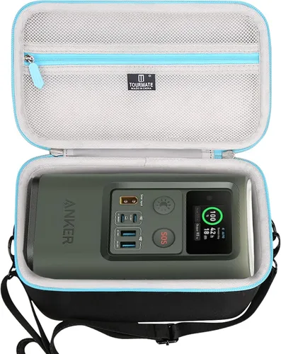 Vista 9 de Tourmate Anker PowerCore Reserve 192Wh Power Bank 60,000mAh LiFePO4 Cargador portátil de 60 W de energía portátil, solo funda (verde militar)