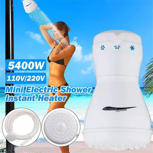 Vista 2 de Calentador de agua instantáneo Ducha eléctrica 110V Calentador de agua sin tanque eléctrico eléctrico instantáneo de agua caliente calentador