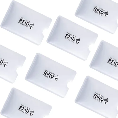 Vista 6 de fancyfree Fundas de bloqueo RFID, prevención de robo de identidad RFID, fundas para tarjetas de crédito RFID, fundas para tarjetas de diseño delgado