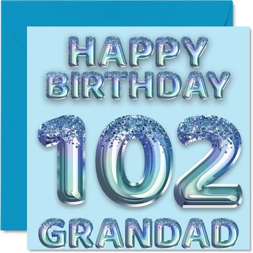Vista 154 de Stuff4 Tarjeta de primer cumpleaños para niños, globo de fiesta con purpurina azul, tarjetas de feliz cumpleaños para niño de 1 año, nieto, hijo, 57