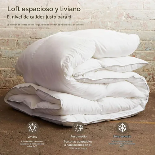 Vista 9 de Edredón de plumas de lujo de hotel tamaño Twin, relleno de edredón de calor medio para todas las estaciones, funda de mezcla de algodón egipcio