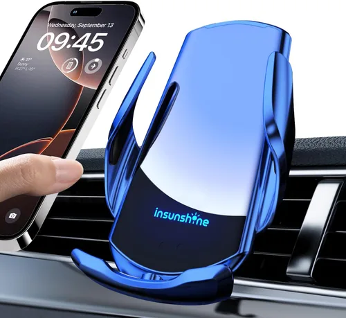 Vista 9 de Cargador inalámbrico para automóvil, carga rápida de 15 W, sujeción automática de carga rápida, soporte de teléfono con detección, apto para iPhone