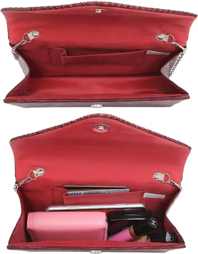 Vista 7 de Dasein Bolso de mano con satén satinado para mujer, tipo embrague, para noche, bandolera, bolsos, fiesta, graduación, boda, sobre