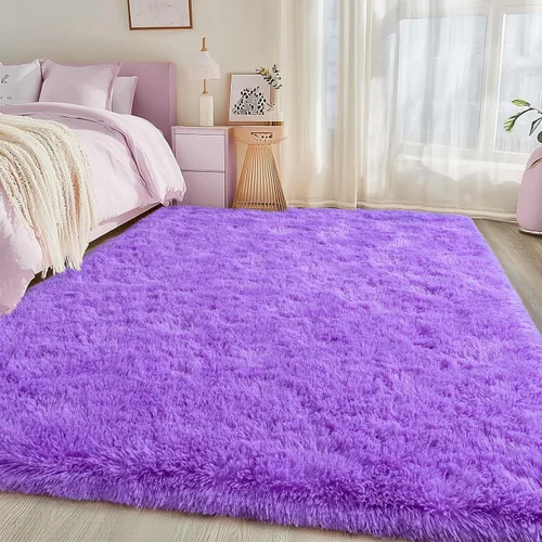 Vista 11 de Alfombras lanudas para dormitorio, sala de estar, dormitorio universitario, habitación de niños, decoración, alfombra suave y moderna