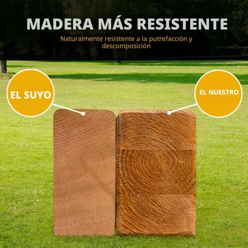 Vista 7 de Gorilla Playsets 01-1087 Avalon - Juego de columpios de madera con techo de madera, dos toboganes, pared de escalada, escalera y columpios, cedro
