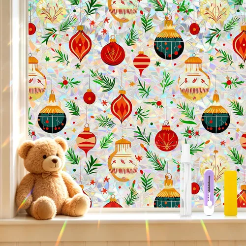 Vista 17 de SOMWISE Película de privacidad para ventana de vidrio esmerilado con herramientas, bloqueo de calor, anti-UV, antirreflejo, adherencia estática