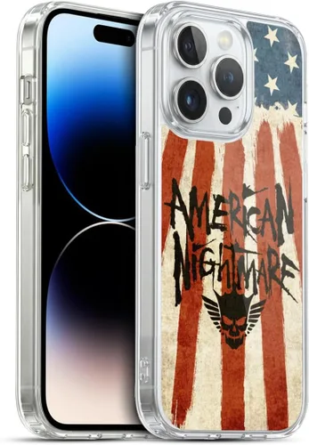 Vista 90 de Head Case Designs Funda de gel suave con licencia oficial de la WWE American Nightmare Flag Cody Rhodes Graphics compatible con Apple iPhone 7