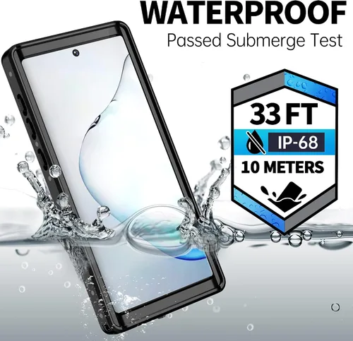 Vista 2 de BEASTEK Funda impermeable para Galaxy Note 10, serie NRE a prueba de golpes, con certificación IP68, con protector de pantalla integrado, cubierta