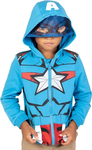 Vista 2 de Marvel Avengers - Sudadera con capucha y cremallera para niños pequeños a niños grandes (2T - 18-20)