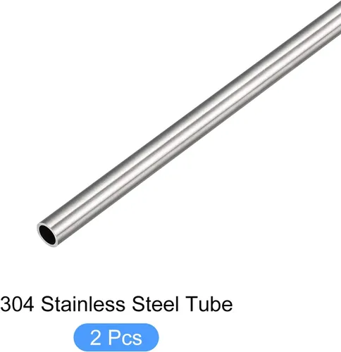 Vista 5 de METALLIXITY Tubo de acero inoxidable 304 (0.118 in de diámetro exterior x 0.008 in de pared T x 9.843 in de largo), 2 piezas, tubo recto