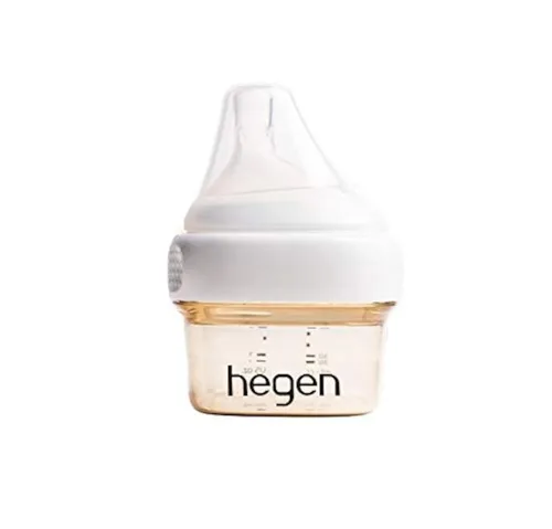Vista 7 de Hegen Biberones para bebé - Biberones anticólicos de cuello ancho - Sistema de lactancia 11 oz con tetinas de flujo rápido