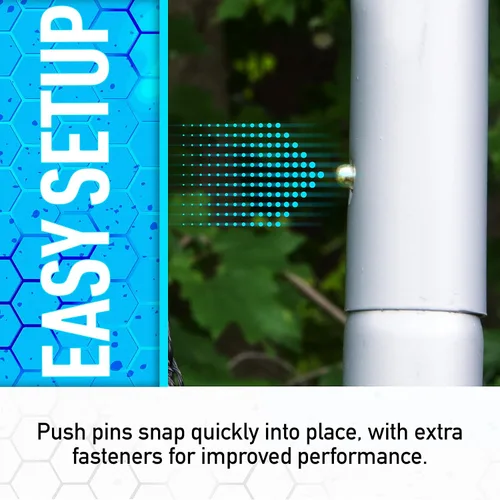 Vista 4 de Franklin Sports Rebotador de fútbol Red de rebote de acero para torneos perfecta para la práctica y entrenamiento en el patio trasero 12 pies x 6