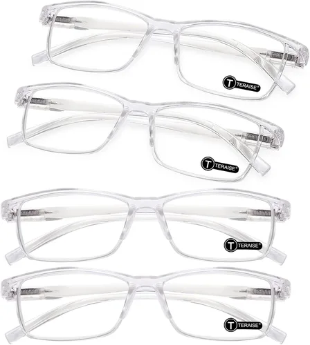 Vista 12 de TERAISE Gafas de Lectura Anti-luz Azul de Moda para Hombres y Mujeres Lector de Computadora