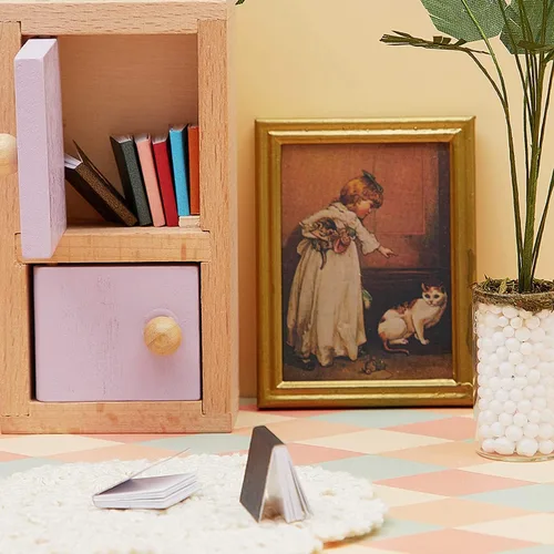 Vista 7 de Sumind 12 piezas a escala 1:12 en miniatura para casa de muñecas, mini libro, miniaturas surtidas, casa de muñecas, libros pequeños, accesorios