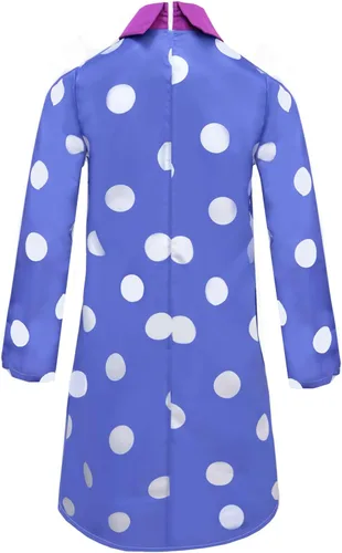 Vista 3 de FINASKASU Disfraz de cosplay para mujer, vestido morado con medias moradas
