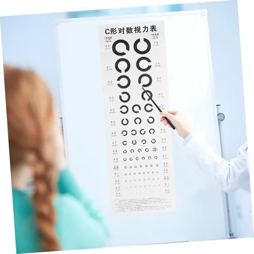Vista 7 de Mobestech Tabla de ojos de 1 pieza Gráfico de pared Gráfico de ojos Snellen Tabla de examen visual Tabla de ojos de plástico de pared Tabla de ojos
