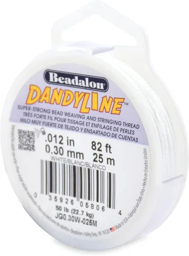 Vista 10 de Beadalon Dandyline - Hilo para tejer y atar cuentas, 0.005 in / .004 pulgadas, negro, 82.0 ft