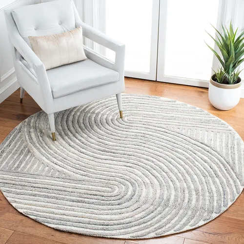 Vista 4 de SAFAVIEH South Hampton Collection - Alfombra decorativa, 2 x 3 pies, color beige, lana abstracta hecha a mano, ideal para zonas de alto tráfico