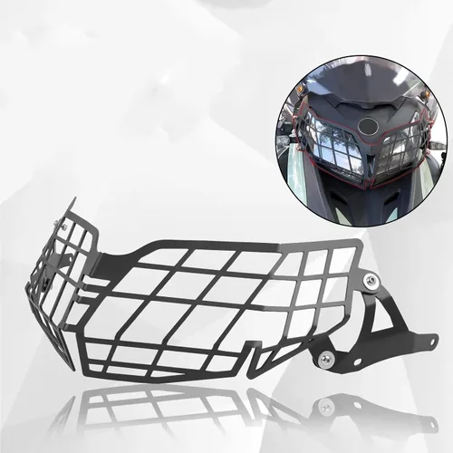 Vista 2 de Headlight Protector For Bennlli TRK502X TRK502 TRK500 For TRK 502 All Year Motorcycle Front Headlight Head Light Guard Protector Cover Protection