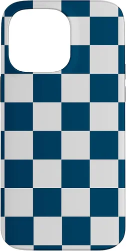 Vista 20 de Checkered Navy Blue and White Checkerboard Case for iPhone 17