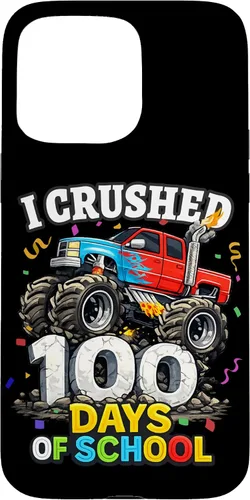 Vista 31 de I Crushed 100 Days of School - Monster Truck 100th Day Boys Case for iPhone 16