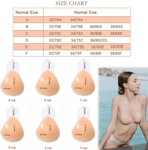 Vista 6 de Invisilift - Brasier de silicona reutilizable sin tirantes, con cinta adhesiva de doble cara