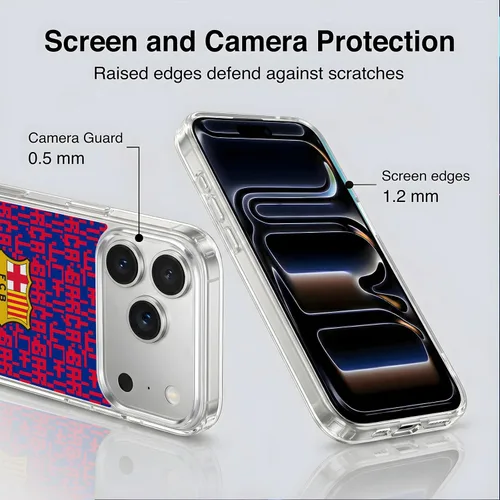 Vista 139 de Head Case Designs Funda de gel suave con licencia oficial del FC Barcelona Barca Crest Graphics [protección de grado militar] compatible con Apple