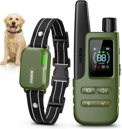 Vista 15 de Collar de choque para perro, collar de entrenamiento para perros de 4500 pies con control remoto, IPX8 impermeable, collar eléctrico para perro