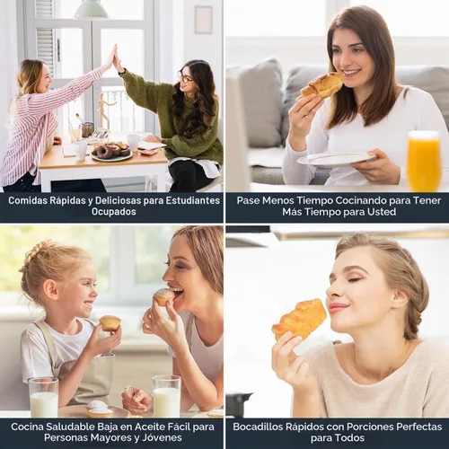 Vista 7 de Kitchen Elite® Freidora de aire compacta, freidora de aire digital pequeña 7 en 1, más del 90% menos aceite, cesta antiadherente y apta