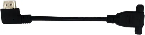 Vista 3 de CERRXIAN Cable de extensión HDMI 2.0 de alta velocidad de 5.9 in y 6 pulgadas en ángulo recto HDMI macho a hembra con orificio para tornillo