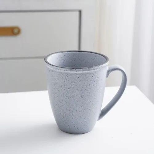 Vista 2 de Stone Lain Juego de platos de gres, 4 tazas, Tina - Azul y gris