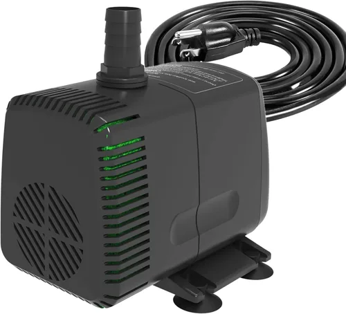 Vista 8 de Knifel Bomba sumergible de 200 GPH con apagado automático de 5.2 pies de elevación alta para fuentes, hidroponía, estanques, acuarios y más
