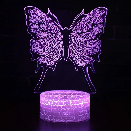 Vista 3 de 7 color cambiante noche lámpara 3D atmósfera luz 3D ilusión visual LED lámpara para niños juguete Navidad regalos cumpleaños