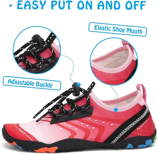 Vista 5 de SAGUARO Kids Boys Girls Water Shoes Non-Slip Quick-Dry Barefoot Aqua Shoe Outdoor Sport Beach Swimming Surfing Diving