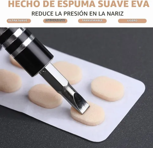 Vista 2 de Frienda - 96 pares de almohadillas para la nariz para lentes, espuma suave, autoadhesivas, 0.039 in