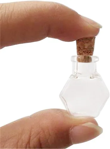 Vista 14 de Mini lindas botellas de vidrio colgantes con forma de estrella, pequeñas botellas colgantes con corcho, tarros de bricolaje, frascos de regalo, 10