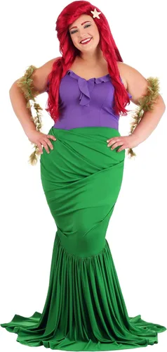 Vista 2 de Disfraz de sirena submarina para mujer de talla grande
