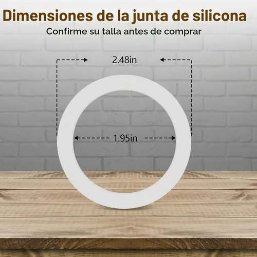 Vista 3 de Anillo de sellado de junta de repuesto para cafeteras de aluminio para estufas, 3 tazas y 4 tazas de silicona de repuesto de grado alimenticio