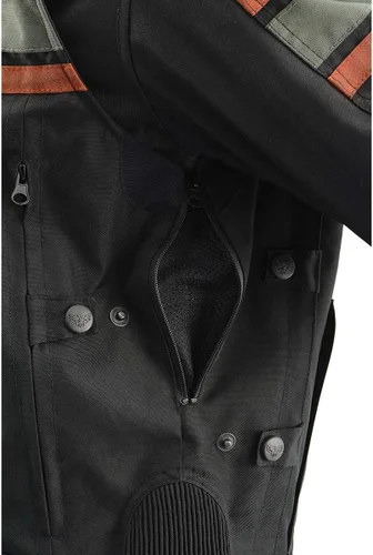 Vista 2 de Milwaukee Performance MPM1751 - Chaqueta de piel para hombre, diseño de rayas, color negro
